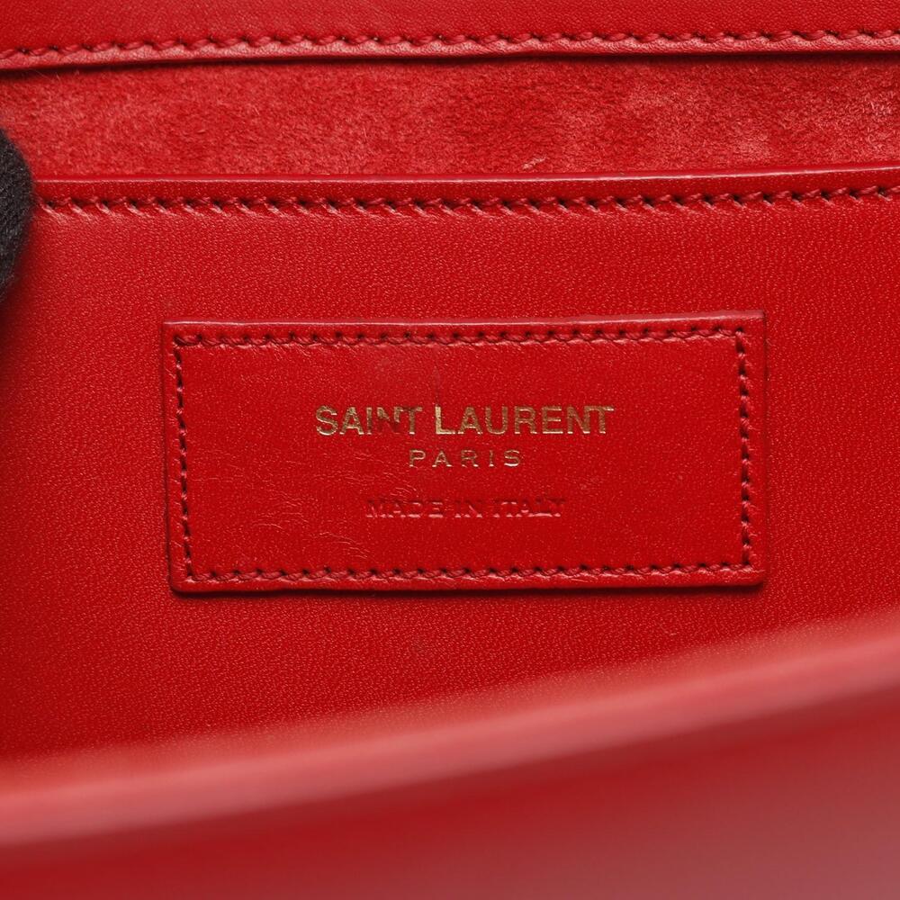 Saint Laurent Paris Kate Monogram Shoulder Bag Leather Red - Picture 4 of 8